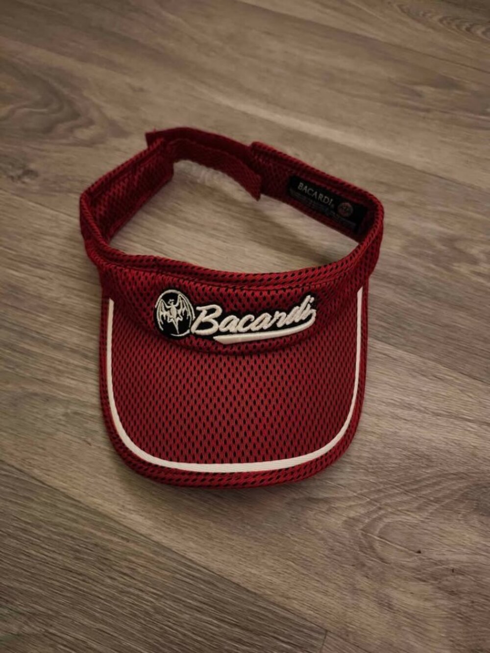 Red Bacardi Visor Officially Licensed Embroidered Golf Tennis Sports EUC
